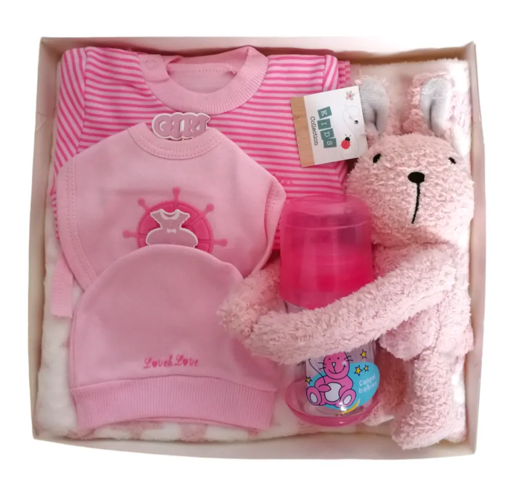 DÁRKOVÝ BOX RŮŽOVÝ, 0-3 mes