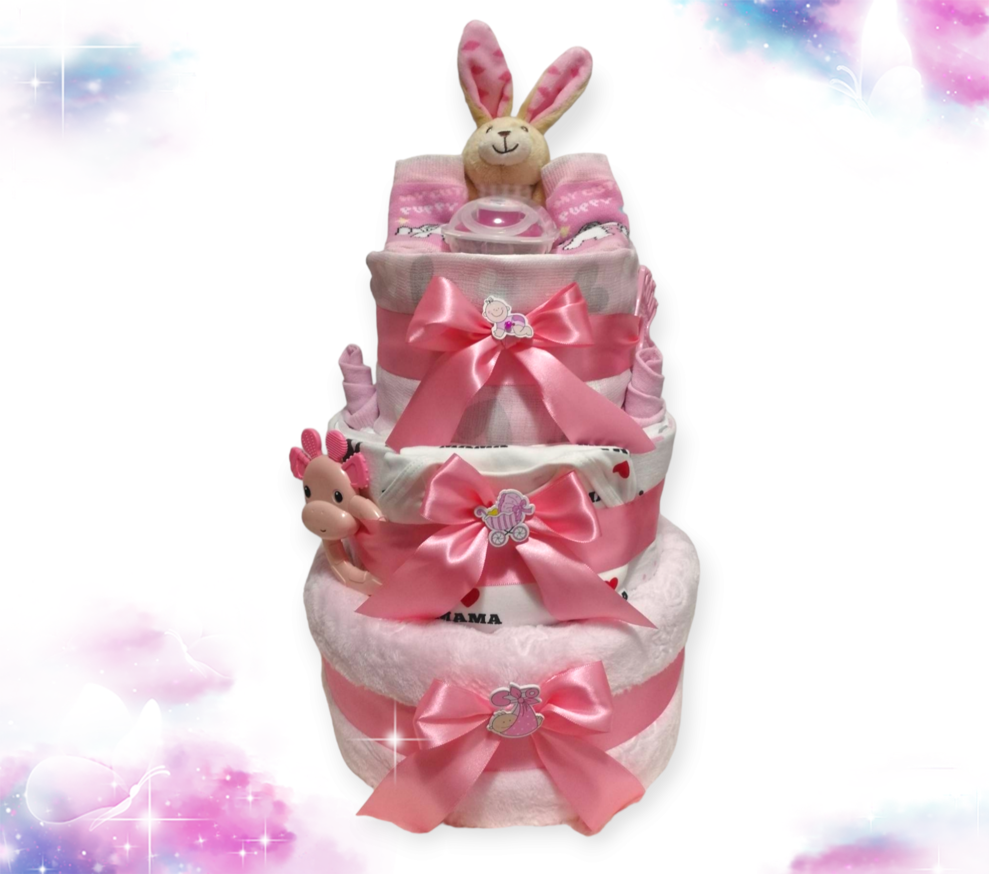 PLENKOVÝ TŘIPATROVÝ DORT  RŮŽOVÝ 