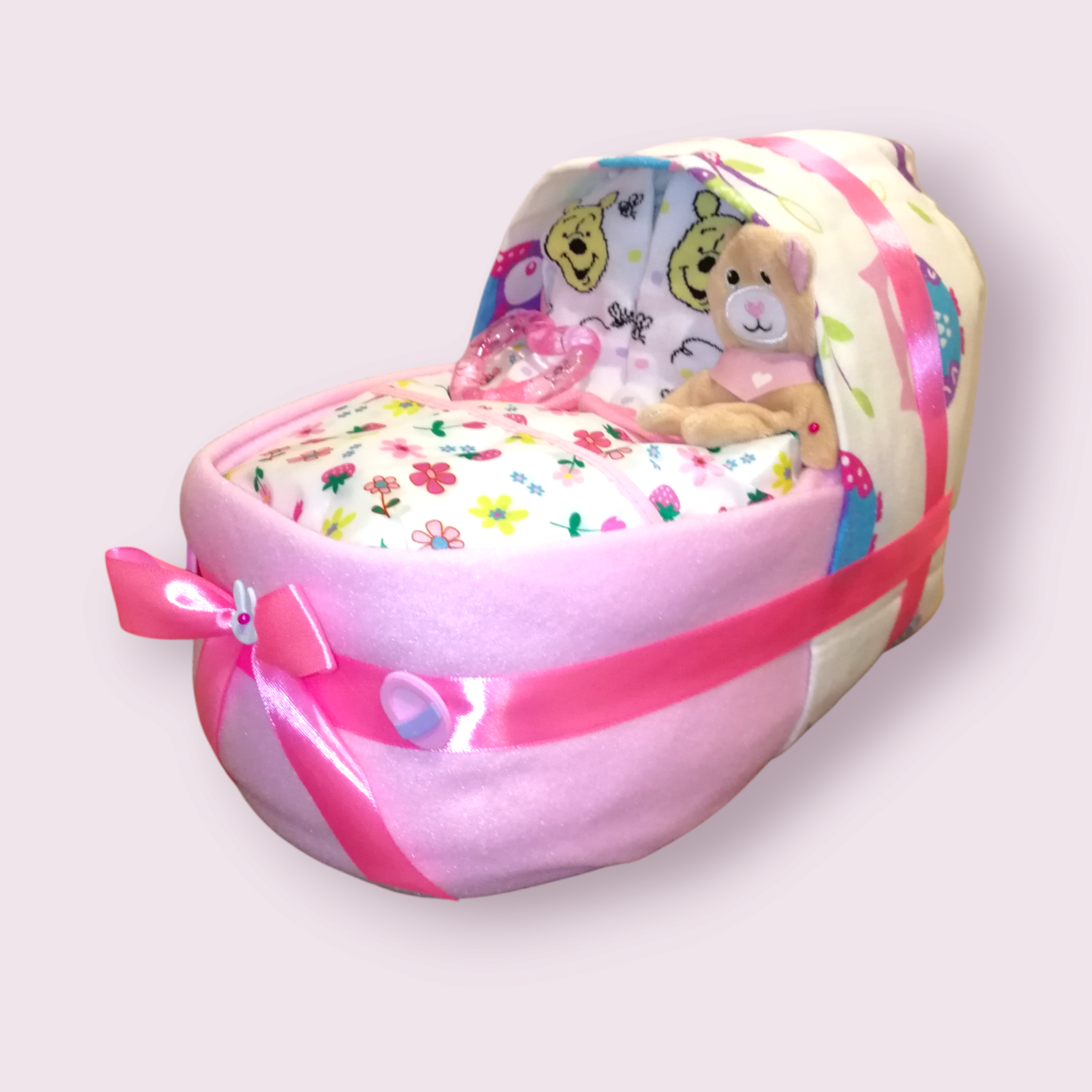 Plenkový dort kočárek růžový 8