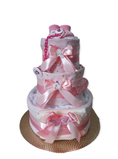 PLENKOVÝ TŘÍPATROVÝ DORT RŮŽOVÝ 